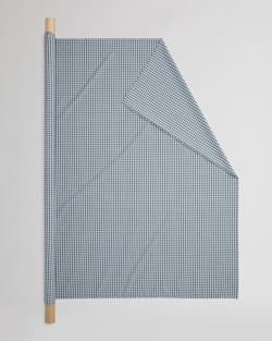 STRETCH MERINO FABRIC IN WHITE/BLUE CHECK image number 1