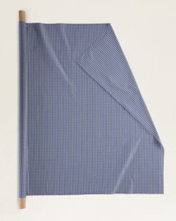 AIRLOOM STRETCH MERINO FABRIC IN BLUE/RED/GREY CHECK image number 1