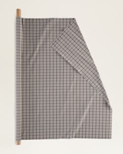 AIRLOOM STRETCH MERINO FABRIC IN TAN/BROWN/BLUE PLAID image number 1