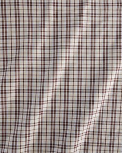 ALTERNATE VIEW OF AIRLOOM STRETCH MERINO FABRIC IN TAN/BROWN/BLUE PLAID image number 2
