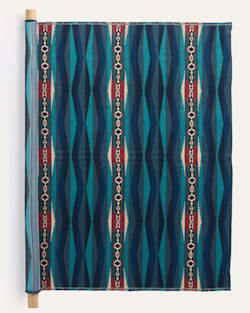 SUNBRELLA X PENDLETON LAHAINA WAVE FABRIC IN TURQUOISE image number 1