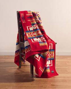 ALTERNATE VIEW OF CHIEF JOSEPH BLANKET IN SCARLET image number 5