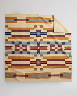 SADDLE MOUNTAIN PIECED QUILT SET IN TAN MULTI image number 1