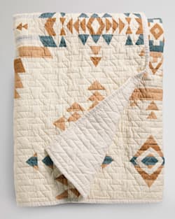 ALTERNATE VIEW OF ROCK POINT PRINTED COVERLET SET IN BIRCH MULTI image number 1