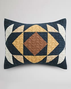 ALTERNATE VIEW OF LACE RIVER PIECED QUILT SET IN BLUE GRAPHITE MULTI image number 3