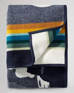 ALTERNATE VIEW OF PACIFIC WONDERLAND BLANKET IN NAVY MULTI image number 3