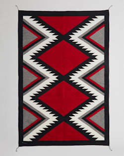 ZAPOTEC DIAMOND RUG IN RED/BLACK image number 1