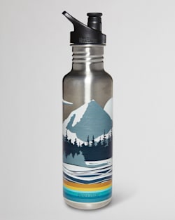 PACIFIC WONDERLAND STAINLESS STEEL WATER BOTTLE IN SILVER MULTI image number 1