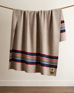YELLOWSTONE NATIONAL PARK BLANKET IN TAUPE HANGING image number 4