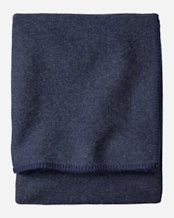 ECO-WISE WOOL SOLID BLANKET IN NAVY HEATHER image number 1