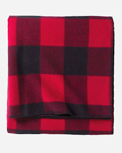 ECO-WISE WOOL PLAID/STRIPE BLANKET IN ROB ROY TARTAN FOLDED image number 1