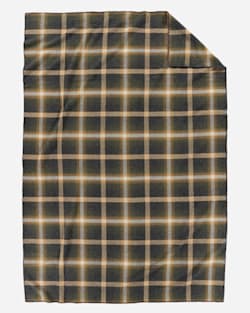 ECO-WISE WOOL PLAID/STRIPE BLANKET IN OXFORD PLAID LAYING FLAT image number 2