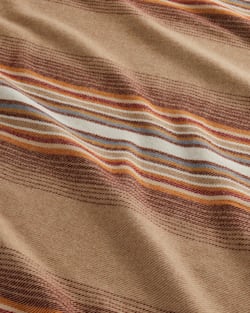 CLOSE UP VIEW OF ECO-WISE WOOL PLAID/STRIPE BLANKET IN SIENNA STRIPE image number 3