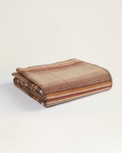 ALTERNATE VIEW OF ECO-WISE WOOL PLAID/STRIPE BLANKET IN SIENNA STRIPE image number 4