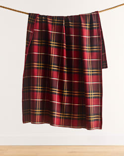 ECO-WISE WOOL PLAID/STRIPE BLANKET IN LODGE PLAID image number 1