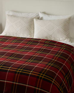 ALTERNATE VIEW OF ECO-WISE WOOL PLAID/STRIPE BLANKET IN LODGE PLAID image number 6