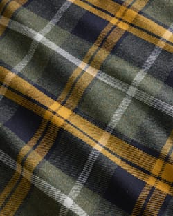 ALTERNATE VIEW OF ECO-WISE WOOL PLAID/STRIPE BLANKET IN OLIVE MIX image number 2