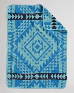 SMITH ROCK ORGANIC COTTON BABY BLANKET IN OCEAN image number 1