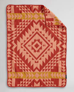 SMITH ROCK ORGANIC COTTON BABY BLANKET IN CLAY image number 1
