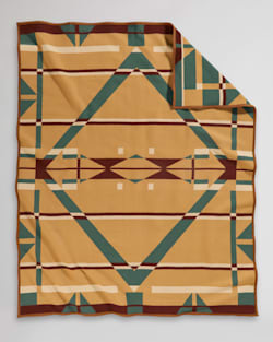 ALTERNATE VIEW OF CEDAR CANYON BLANKET IN GREEN/TAN image number 2