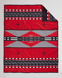 BACK VIEW OF EARTH BLANKET IN BLACK MULTI image number 2