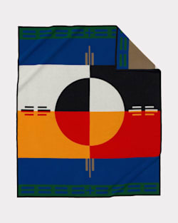 ADDITIONAL VIEW OF ELDERS / CIRCLE OF LIFE BLANKET IN RED MULTI image number 2