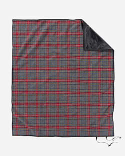 ADDITIONAL VIEW OF ROLL-UP BLANKET IN CHARCOAL STEWART TARTAN image number 2