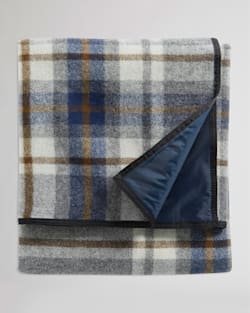 ALTERNATE VIEW OF ROLL-UP BLANKET IN GREY RALEIGH PLAID image number 3