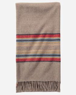 STRIPE 5TH AVENUE MERINO THROW IN MINERAL UMBER image number 1