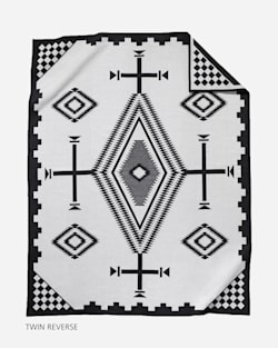 ALTERNATE VIEW OF LOS OJOS BLANKET IN BLACK/ WHITE image number 3