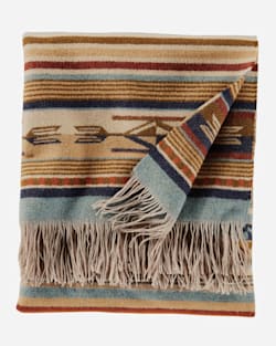 ADDITIONAL VIEW OF CHIMAYO THROW IN HARVEST TAN STRIPE image number 1