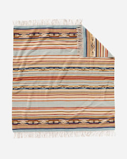 ADDITIONAL VIEW OF CHIMAYO THROW IN HARVEST TAN STRIPE image number 3
