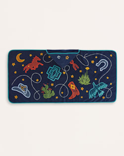 COSMIC RODEO HOODED BABY TOWEL IN BLUE MULTI image number 1