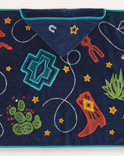 ALTERNATE VIEW OF COSMIC RODEO HOODED BABY TOWEL IN BLUE MULTI image number 2