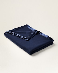 HEIRLOOM CLASSIC MERINO BLANKET IN NAVY image number 1