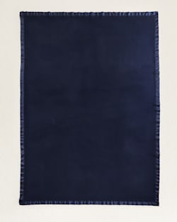 ALTERNATE VIEW OF HEIRLOOM CLASSIC MERINO BLANKET IN NAVY image number 2