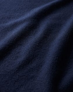 ALTERNATE VIEW OF HEIRLOOM CLASSIC MERINO BLANKET IN NAVY image number 4