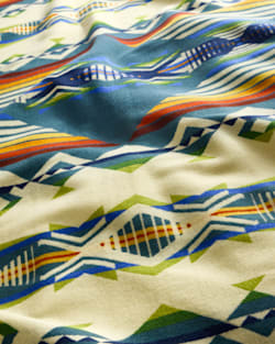 ALTERNATE VIEW OF CREEKSIDE BLANKET IN BLUE MULTI image number 2