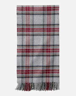 PLAID 5TH AVENUE MERINO THROW IN GREY STEWART image number 1