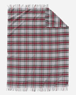 ADDITIONAL VIEW OF PLAID 5TH AVENUE MERINO THROW IN GREY STEWART image number 2