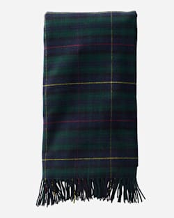 ALTERNATE VIEW OF PLAID 5TH AVENUE MERINO THROW IN GREEN ALBANY TARTAN image number 1