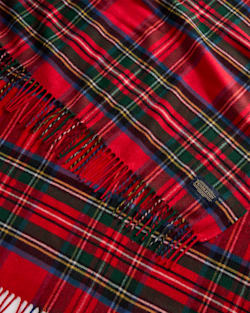 DETAIL SHOT OF PLAID 5TH AVENUE MERINO THROW image number 3
