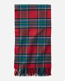 PLAID 5TH AVENUE MERINO THROW IN RED STEWART image number 1