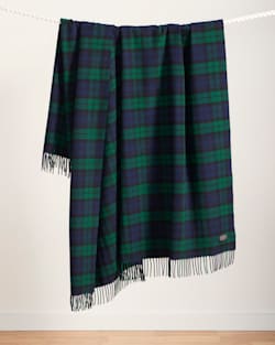 PLAID 5TH AVENUE MERINO THROW IN BLACK WATCH image number 1