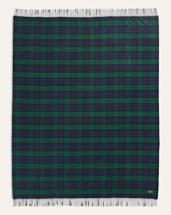 ADDITIONAL VIEW OF PLAID 5TH AVENUE MERINO THROW IN BLACK WATCH image number 2