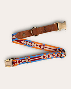 ALTERNATE VIEW OF MYSTIC LAKE JACQUARD HERITAGE COLLAR IN MYSTIC LAKE image number 4