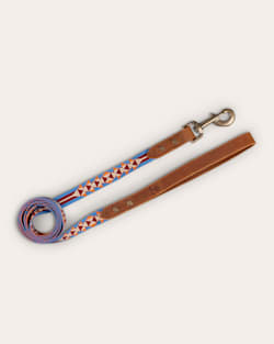 ALTERNATE VIEW OF MYSTIC LAKE JACQUARD HERITAGE LEASH IN MYSTIC LAKE image number 3