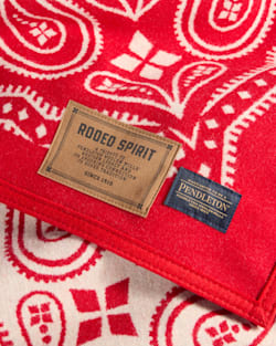 ALTERNATE VIEW OF RODEO SPIRIT BLANKET IN RED image number 5