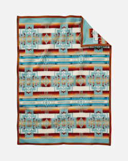 ADDITIONAL VIEW OF CHIEF JOSEPH CRIB BLANKET IN AQUA image number 2