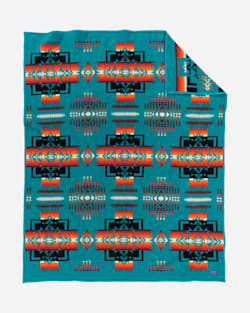 CHIEF JOSEPH CRIB BLANKET IN TURQUOISE image number 1
